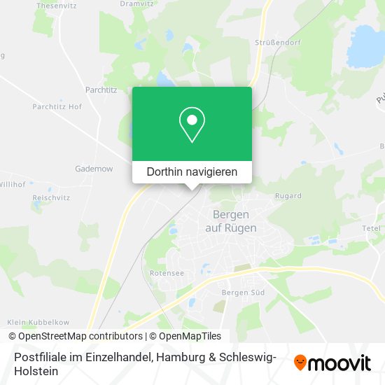 Postfiliale im Einzelhandel Karte