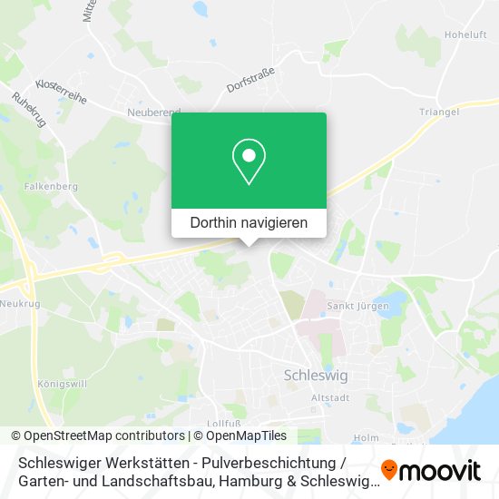 Schleswiger Werkstätten - Pulverbeschichtung / Garten- und Landschaftsbau Karte