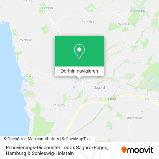 Renovierungs-Discounter Tedox Sagard / Rügen Karte
