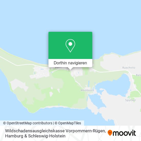 Wildschadensausgleichskasse Vorpommern-Rügen Karte
