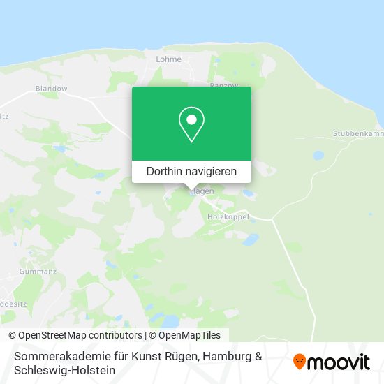 Sommerakademie für Kunst Rügen Karte