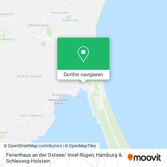 Ferienhaus an der Ostsee/ Insel Rügen Karte