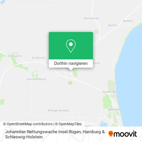 Johanniter-Rettungswache Insel Rügen Karte