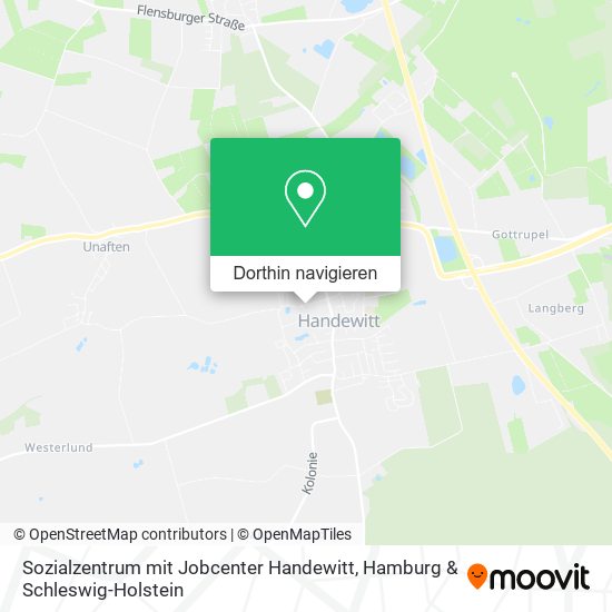 Sozialzentrum mit Jobcenter Handewitt Karte