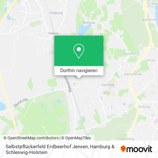 Selbstpflückerfeld Erdbeerhof Jensen Karte