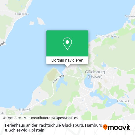 Ferienhaus an der Yachtschule Glücksburg Karte