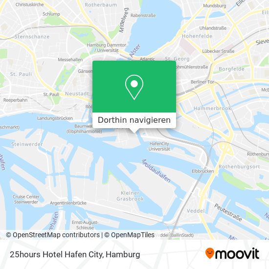 25hours Hotel Hafen City Karte