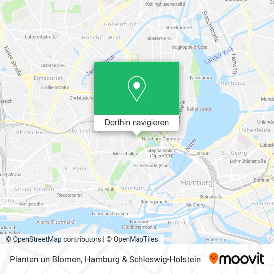 Wie komme ich mit Bus, U-Bahn, Bahn oder S-Bahn nach Planten un Blomen in  Hamburg-Mitte?
