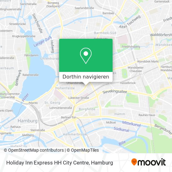 Holiday Inn Express HH City Centre Karte