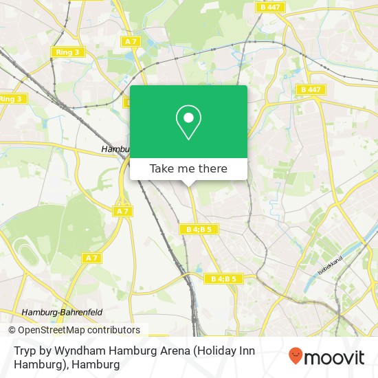 Tryp by Wyndham Hamburg Arena (Holiday Inn Hamburg) Karte