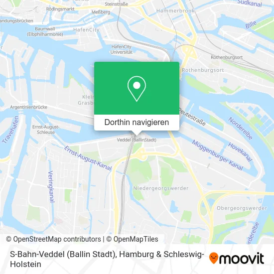 S-Bahn-Veddel (Ballin Stadt) Karte