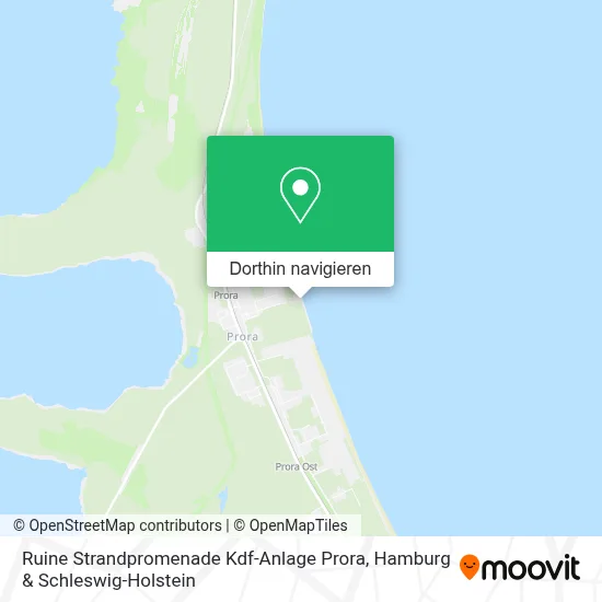 Ruine Strandpromenade Kdf-Anlage Prora Karte