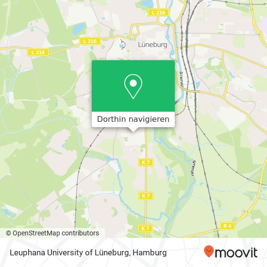 Leuphana University of Lüneburg Karte