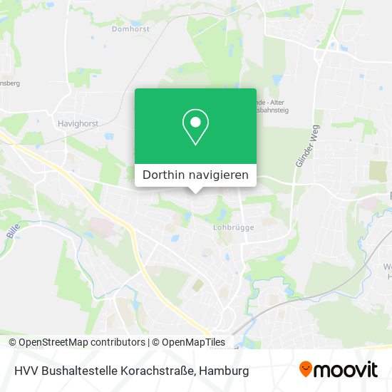 HVV Bushaltestelle Korachstraße Karte