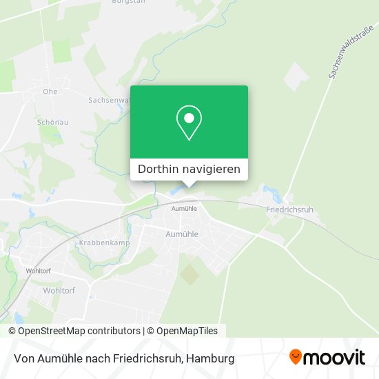 Von Aumühle nach Friedrichsruh Karte