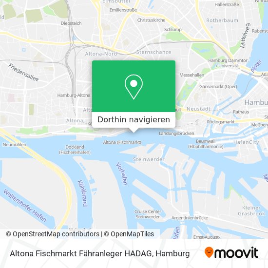 Altona Fischmarkt Fähranleger HADAG Karte