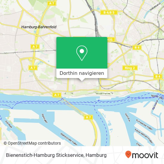 Bienenstich-Hamburg Stickservice Karte