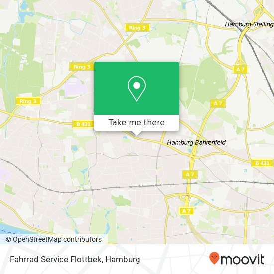 Fahrrad Service Flottbek Karte