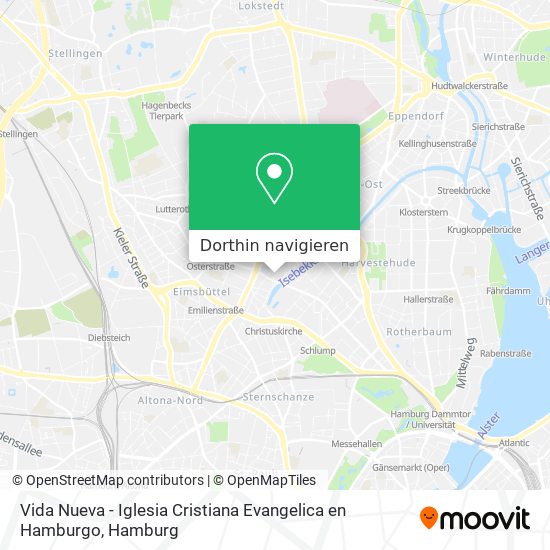 Vida Nueva - Iglesia Cristiana Evangelica en Hamburgo Karte