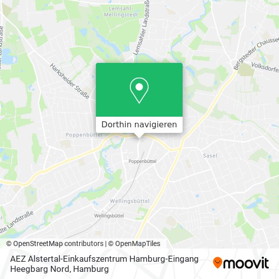 AEZ Alstertal-Einkaufszentrum Hamburg-Eingang Heegbarg Nord Karte