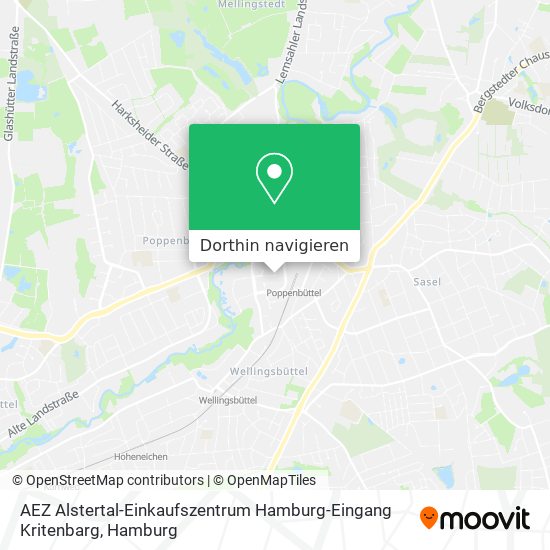 AEZ Alstertal-Einkaufszentrum Hamburg-Eingang Kritenbarg Karte