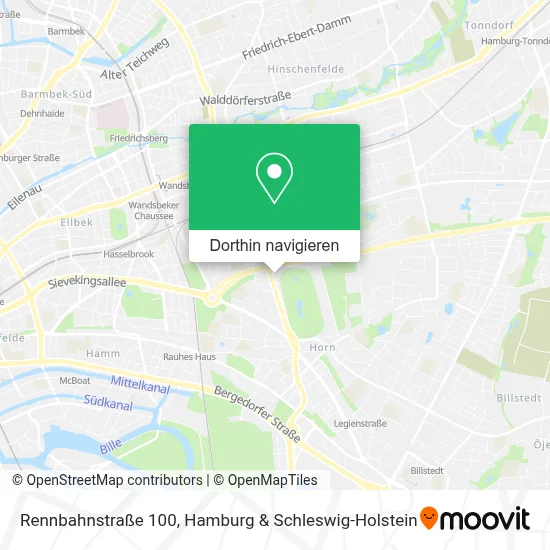 Rennbahnstraße 100 Karte