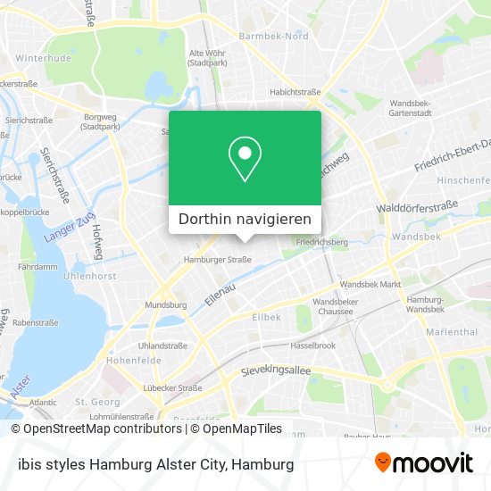 ibis styles Hamburg Alster City Karte