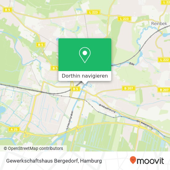 Gewerkschaftshaus Bergedorf Karte