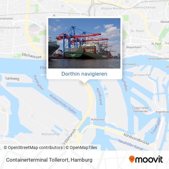 Containerterminal Tollerort Karte