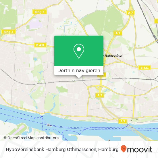 HypoVereinsbank Hamburg Othmarschen Karte
