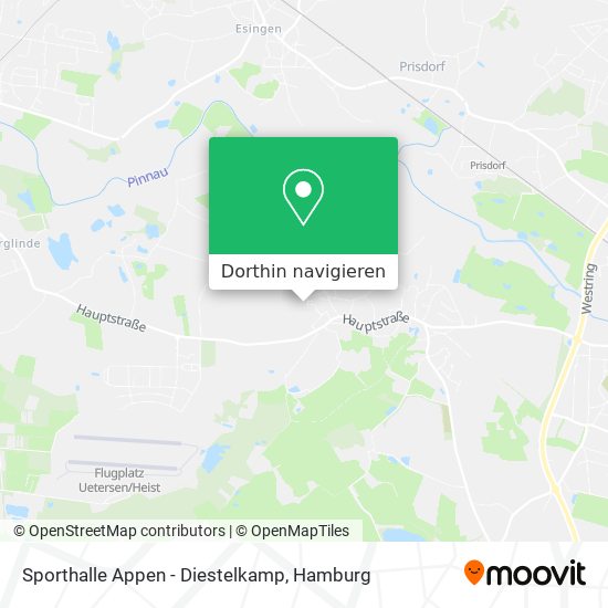 Sporthalle Appen - Diestelkamp Karte