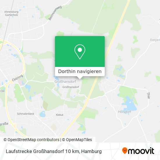 Laufstrecke Großhansdorf 10 km Karte