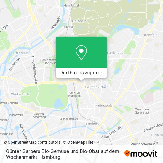 Günter Garbers Bio-Gemüse und Bio-Obst auf dem Wochenmarkt Karte