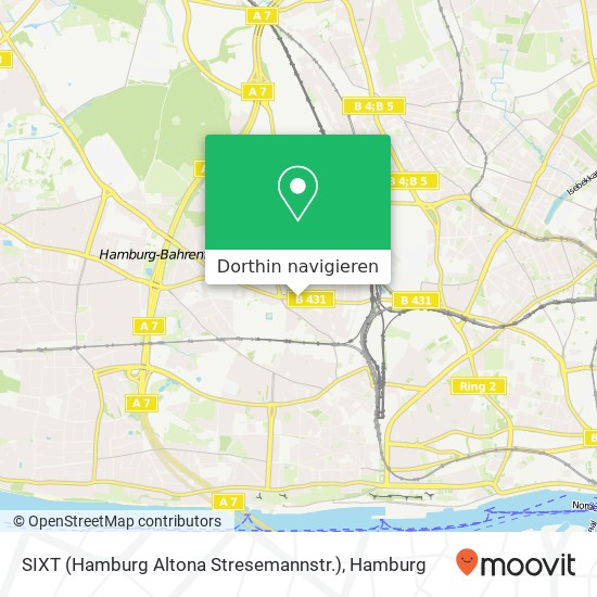 SIXT (Hamburg Altona Stresemannstr.) Karte