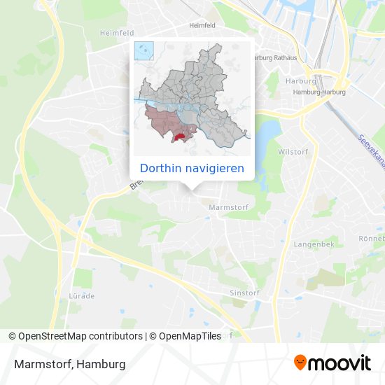 Wie komme ich zu Marmstorf in Harburg mit dem Bus, der S-Bahn, der Bahn