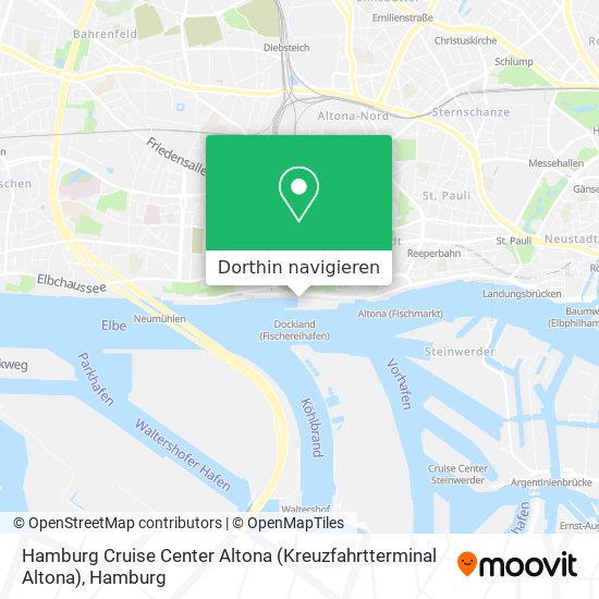 Hamburg Cruise Center Altona (Kreuzfahrtterminal Altona) Karte
