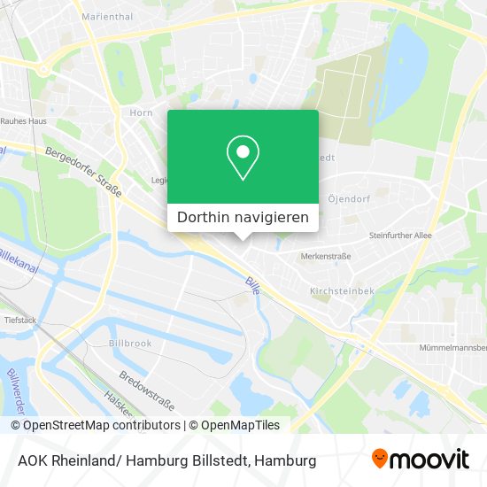 AOK Rheinland/ Hamburg Billstedt Karte
