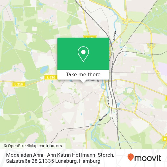 Modeladen Anni - Ann Katrin Hoffmann- Storch, Salzstraße 28 21335 Lüneburg Karte