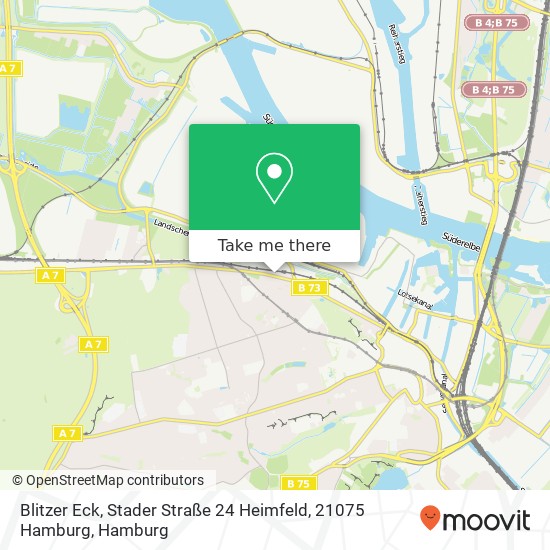 Blitzer Eck, Stader Straße 24 Heimfeld, 21075 Hamburg Karte