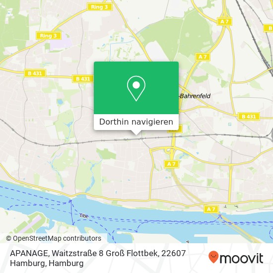 APANAGE, Waitzstraße 8 Groß Flottbek, 22607 Hamburg Karte