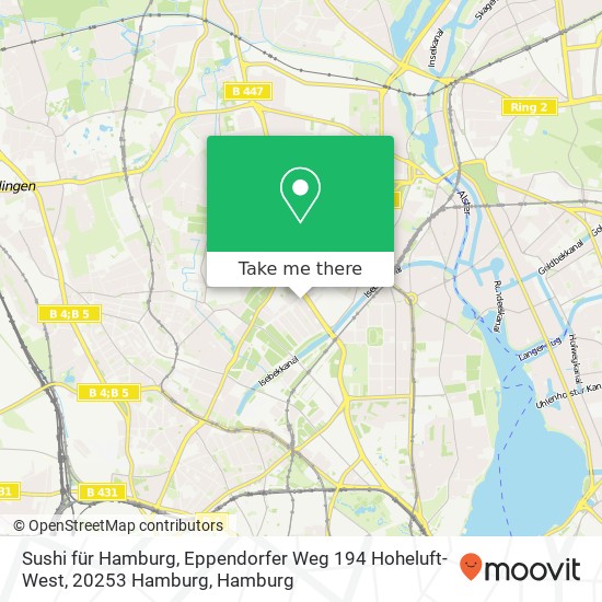 Sushi für Hamburg, Eppendorfer Weg 194 Hoheluft-West, 20253 Hamburg Karte