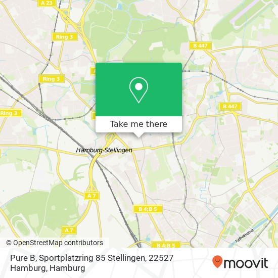 Pure B, Sportplatzring 85 Stellingen, 22527 Hamburg Karte