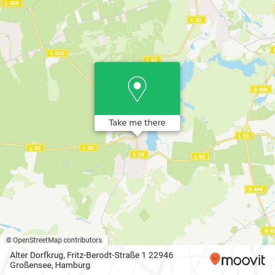 Alter Dorfkrug, Fritz-Berodt-Straße 1 22946 Großensee Karte