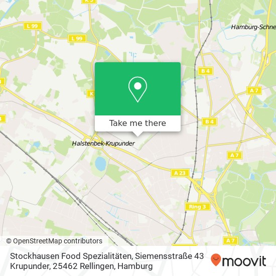 Stockhausen Food Spezialitäten, Siemensstraße 43 Krupunder, 25462 Rellingen Karte