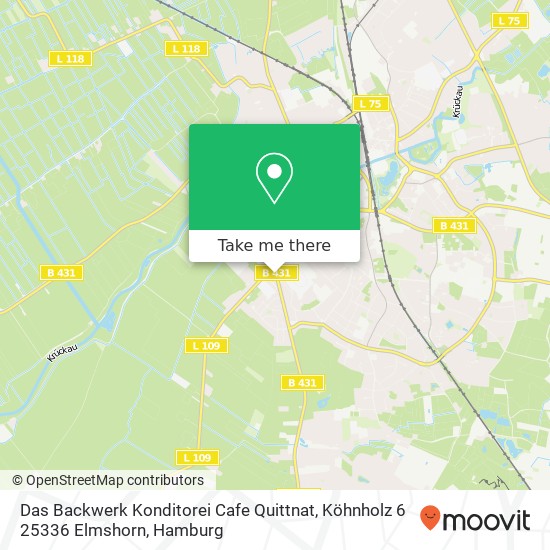 Das Backwerk Konditorei Cafe Quittnat, Köhnholz 6 25336 Elmshorn Karte