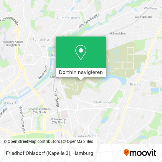 Friedhof Ohlsdorf (Kapelle 3) Karte