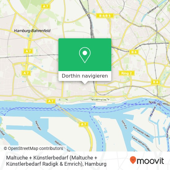 Maltuche + Künstlerbedarf (Maltuche + Künstlerbedarf Radigk & Emrich) Karte