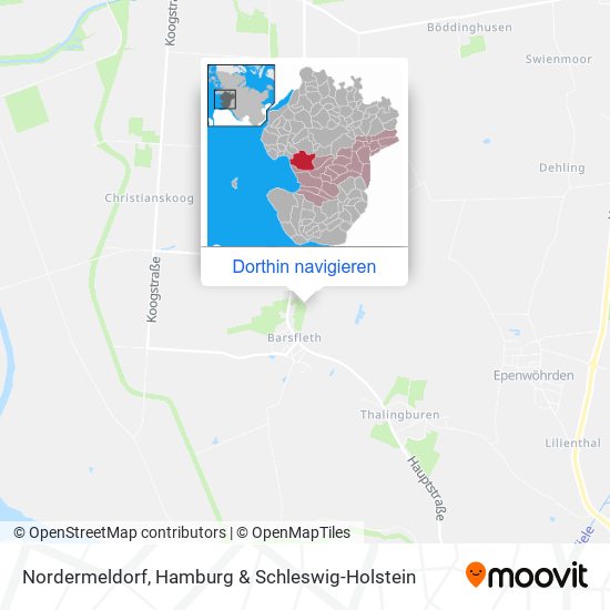 Nordermeldorf Karte