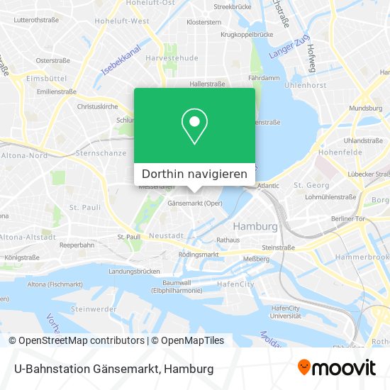 U-Bahnstation Gänsemarkt Karte