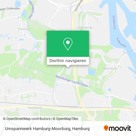 Umspannwerk Hamburg-Moorburg Karte